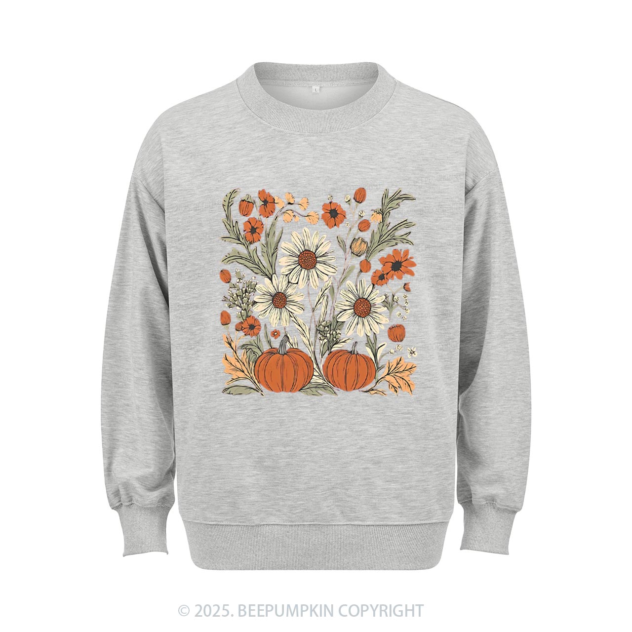 Boho Fall Floral  Sweatshirt Beepumpkin