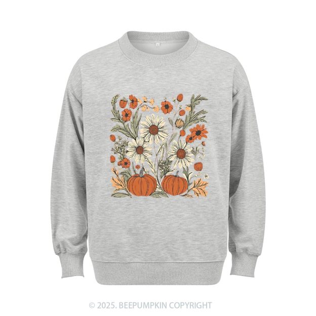 Boho Fall Floral  Sweatshirt Beepumpkin