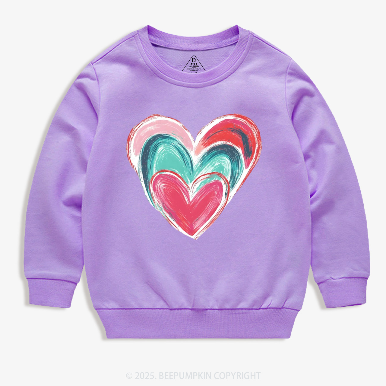 Colorful Heart Valentine's Day Kid's Sweatshirt