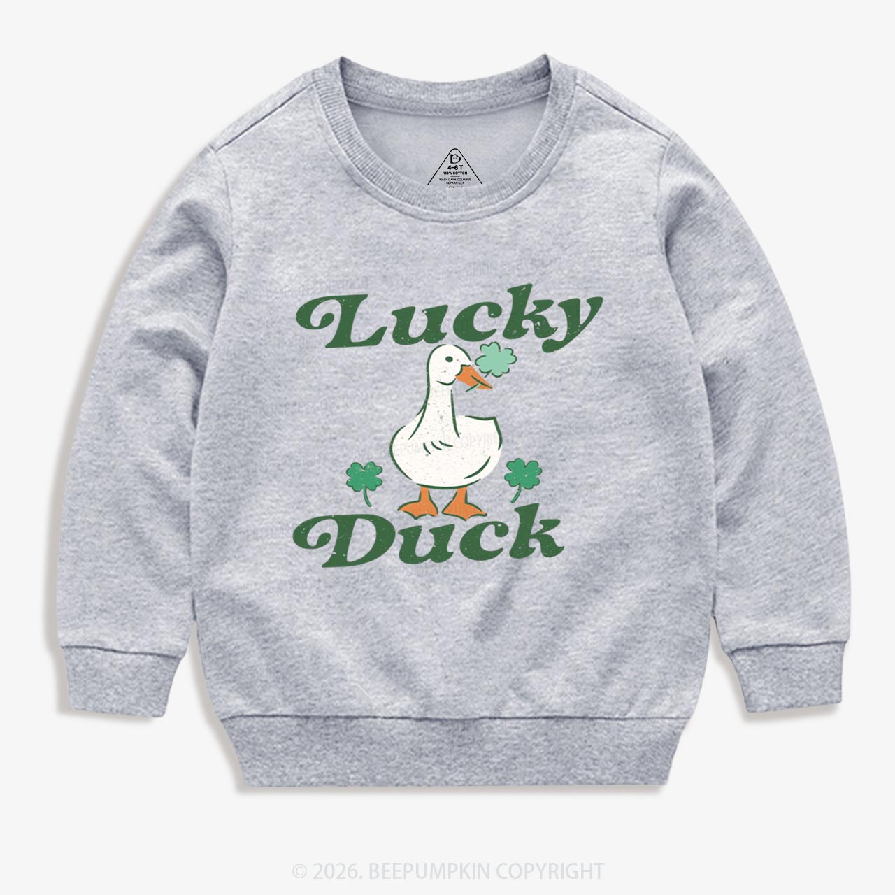Lucky Duck St Patrick's Day Kid's Sweatshirt