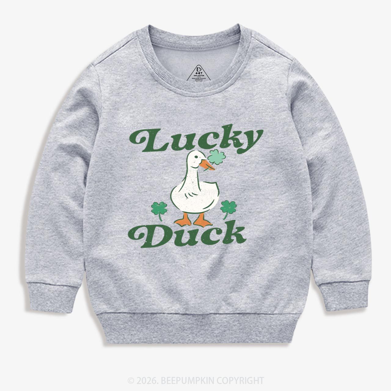 Lucky Duck St Patrick's Day Kid's Sweatshirt