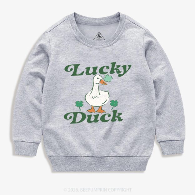 Lucky Duck St Patrick's Day Kid's Sweatshirt