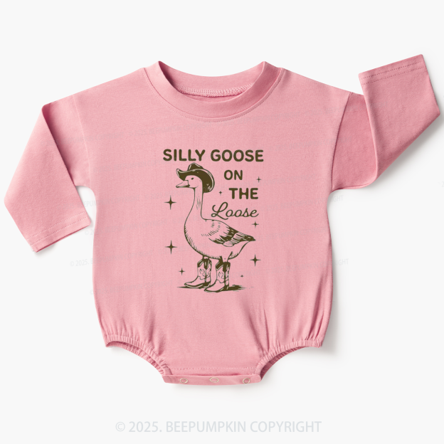 Silly Goose On The Loose Baby Bubble Romper Beepumpkin