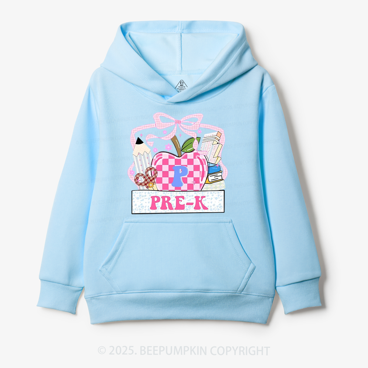 Personalized Checkered Apple Days Kid's Hoodies Beepumpkin