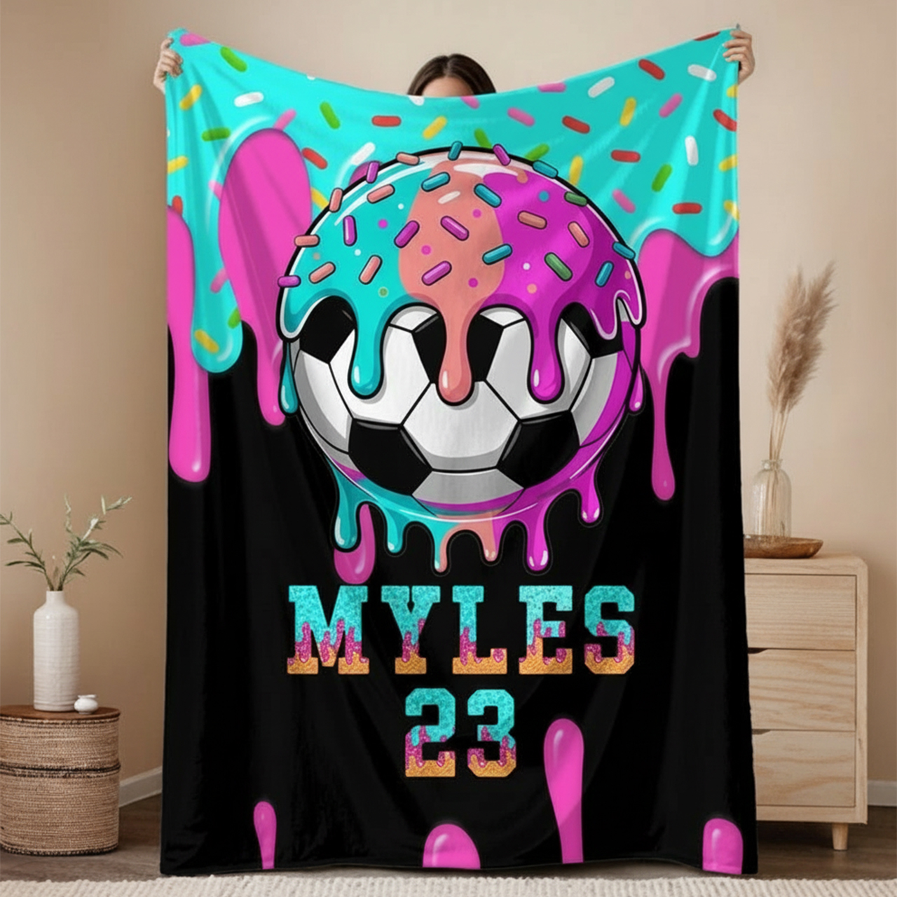 Personalized Baseball Drip Blanket