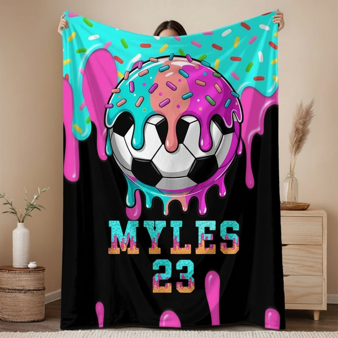 Personalized Baseball Drip Blanket