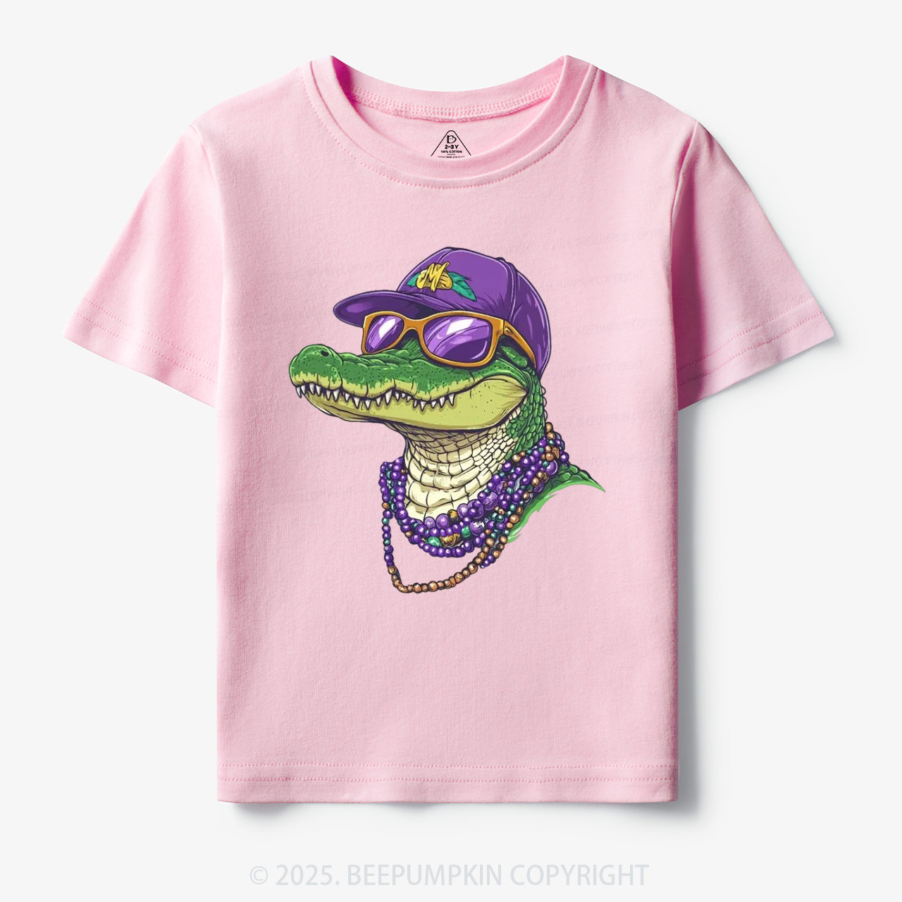 Alligator Mardi Gras Toddler&Kid's Tees Beepumpkin