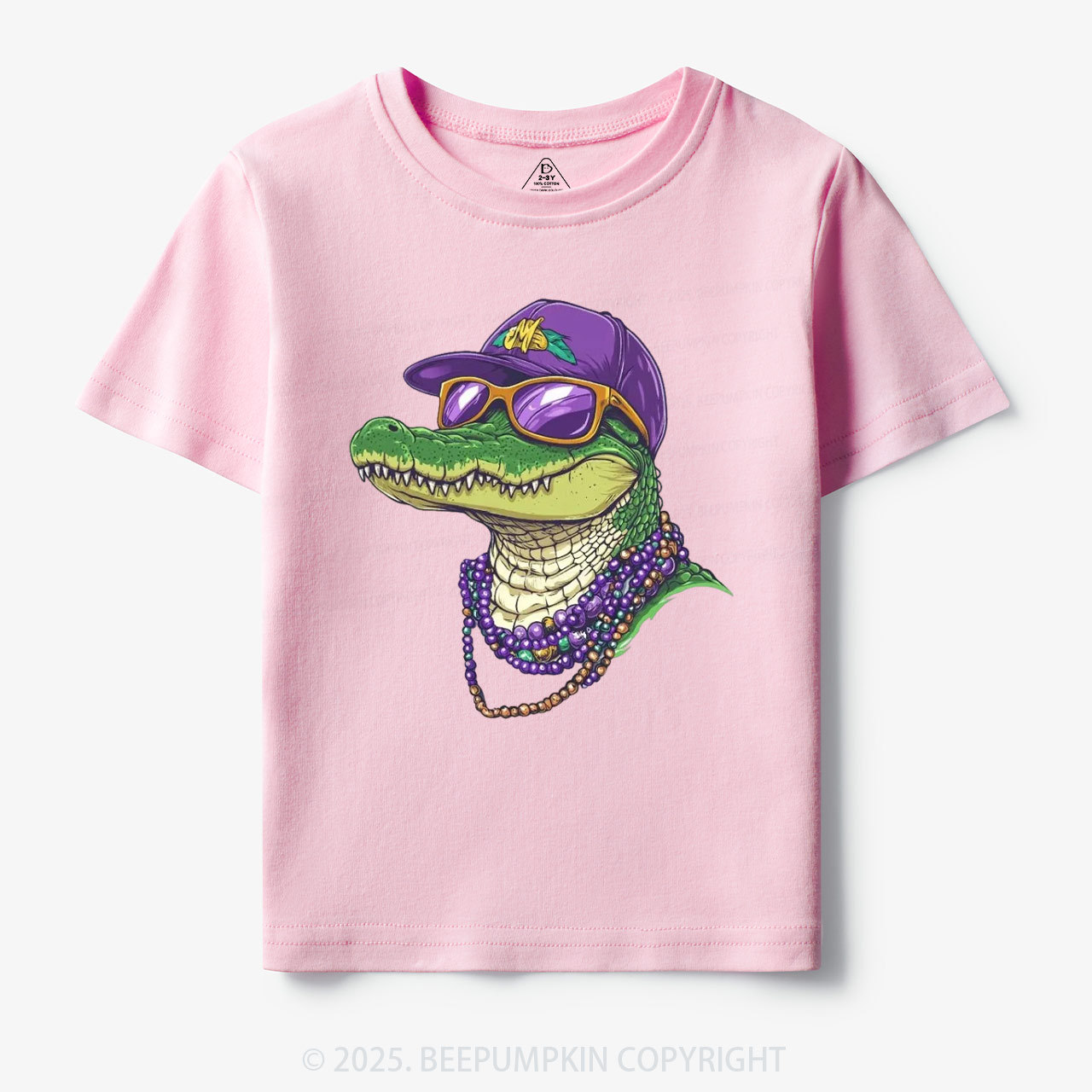 Alligator Mardi Gras Toddler&Kid's Tees Beepumpkin