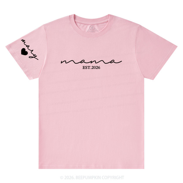 Personalized Mama Shirt With Kid Name