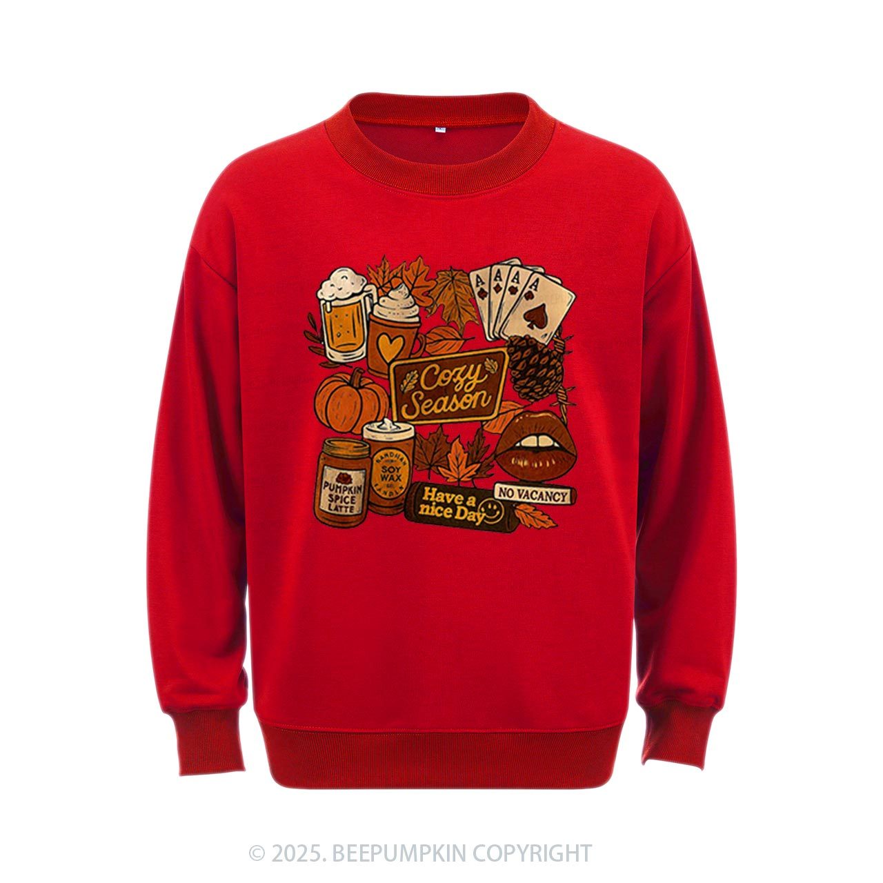 Retro Fall Collage Sublimation Sweatshirt Beepumpkin