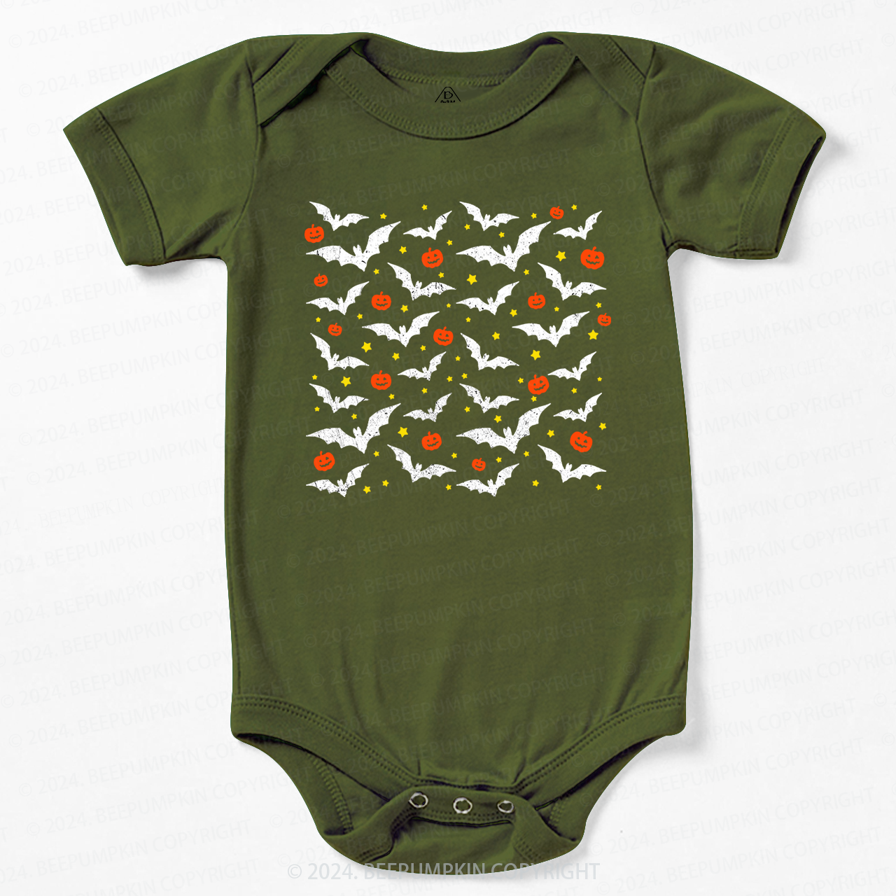 Pumpkin Bat Halloween Bodysuit For Baby