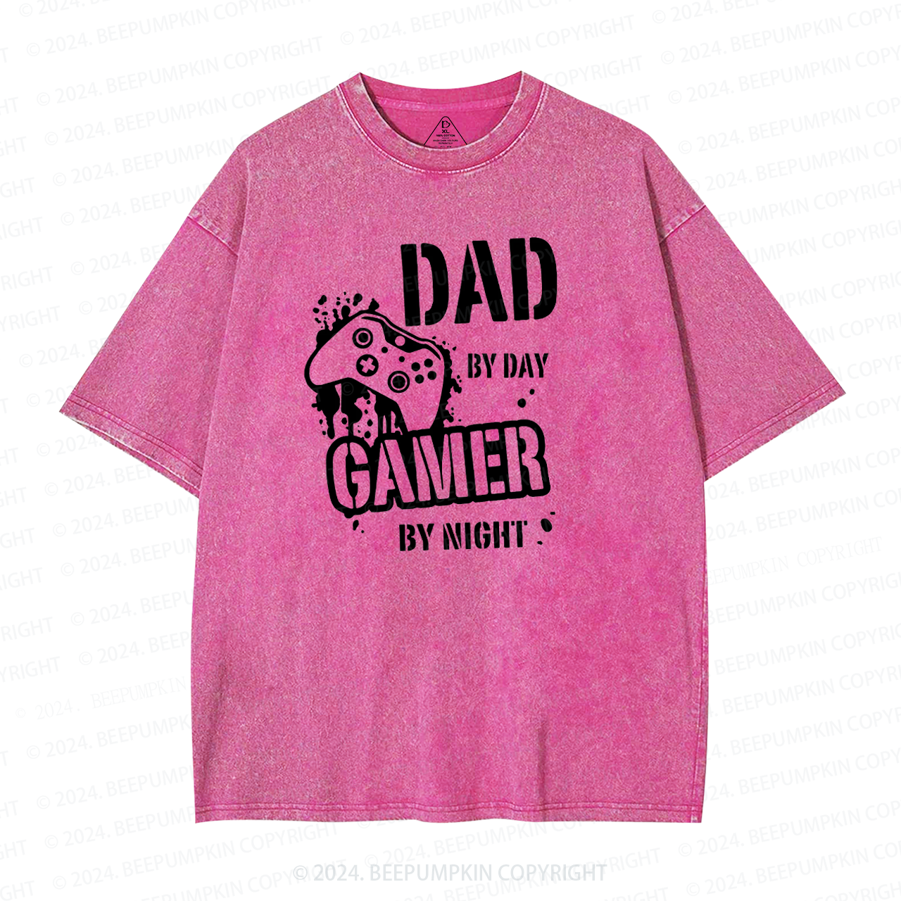 Dad By Day Gamer By Night Washed T-Shirts 