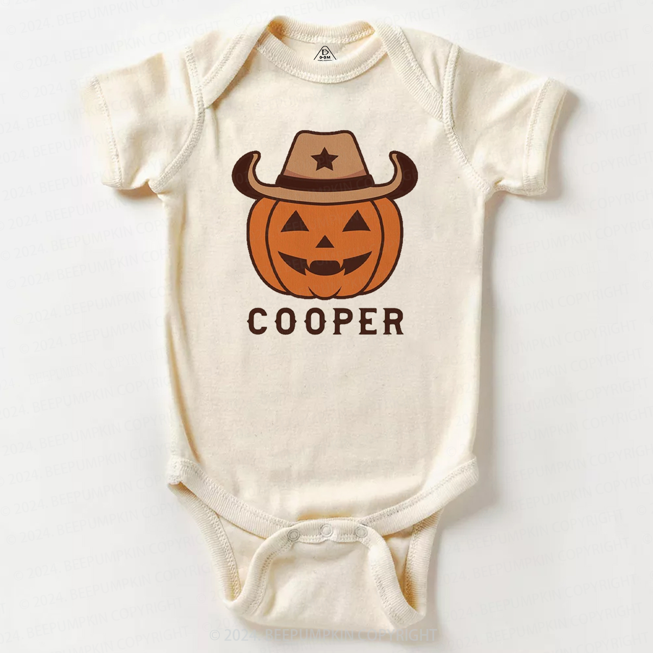 Personalized Vintage Halloween Rodeo Baby Bodysuits 