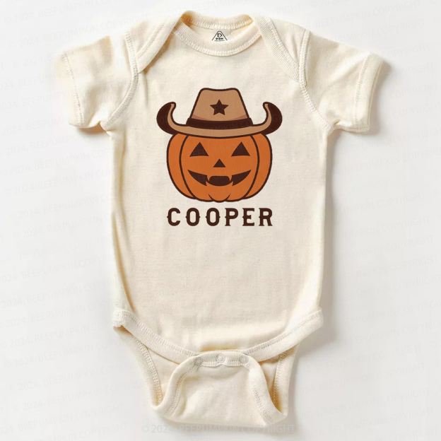 Personalized Vintage Halloween Rodeo Baby Bodysuits 