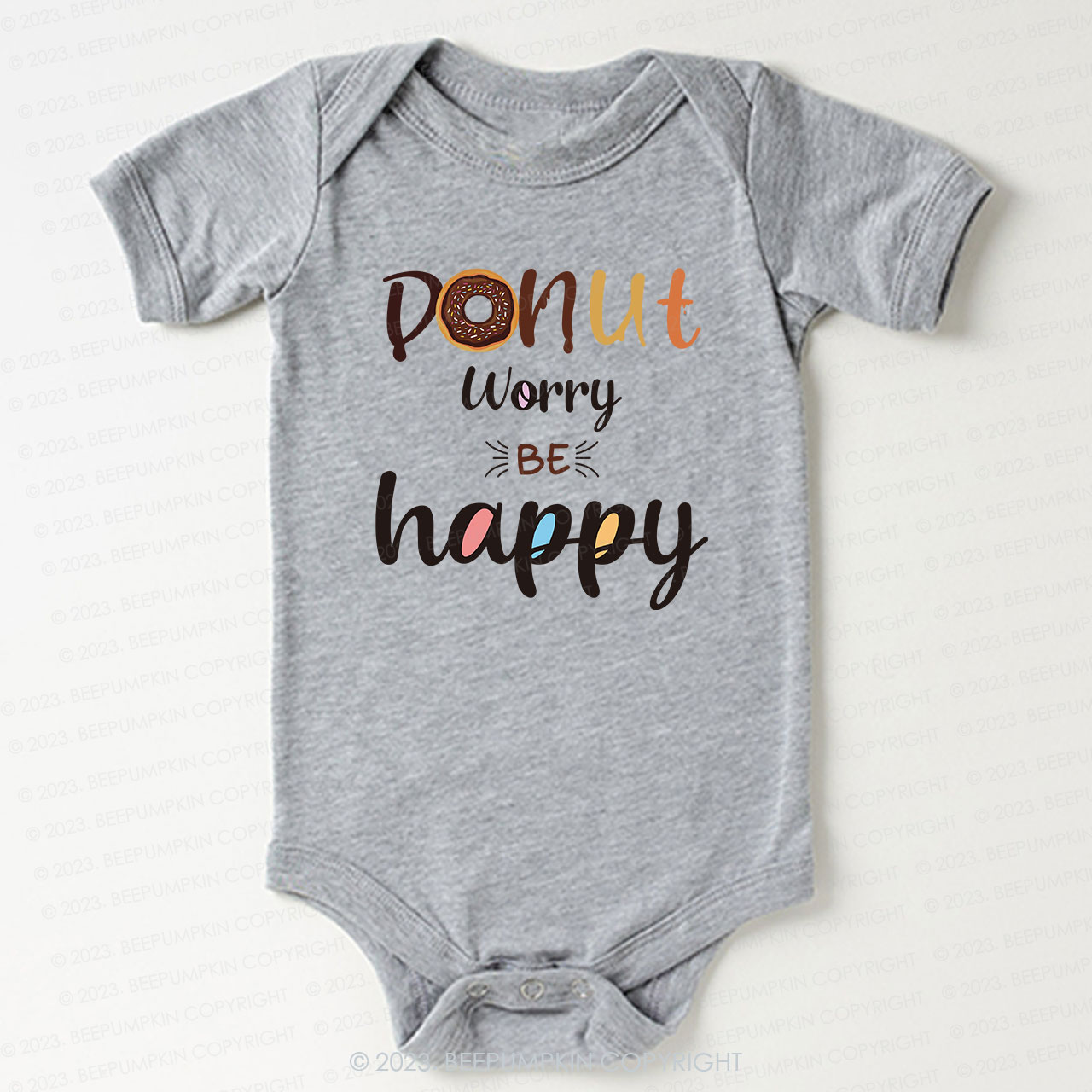 Donut Worry Be Happy Bodysuit For Baby 