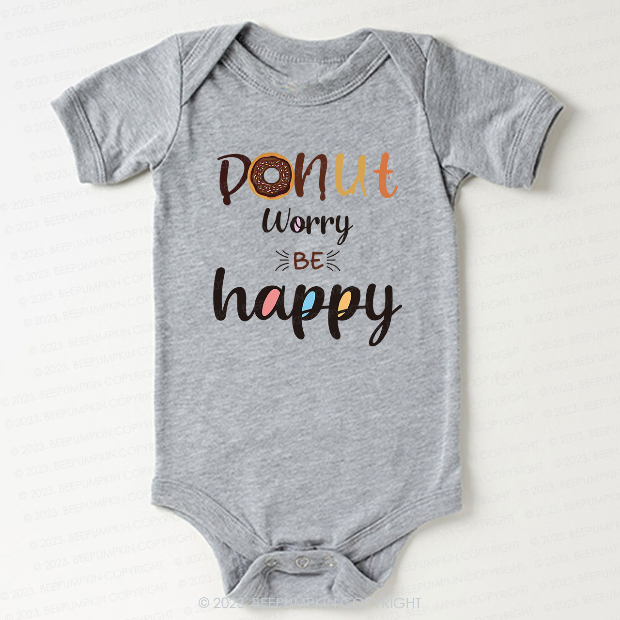 Donut Worry Be Happy Bodysuit For Baby 