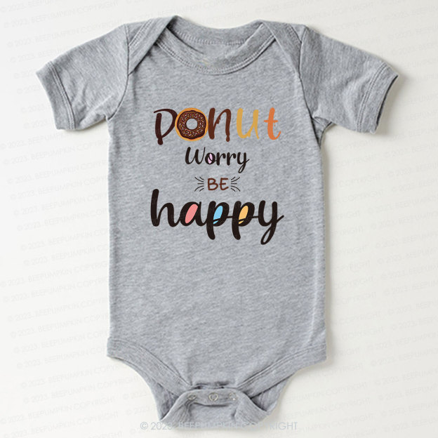 Donut Worry Be Happy Bodysuit For Baby 
