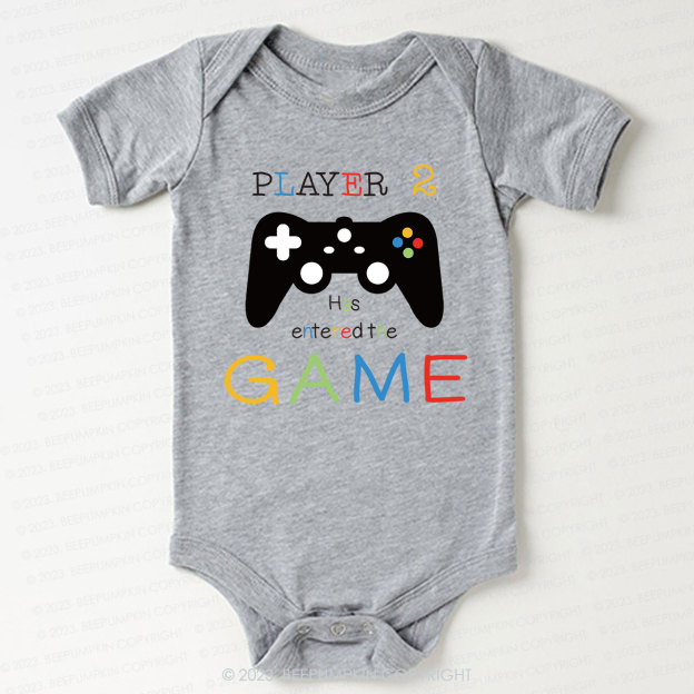 Player 2 has Entered the Game Bodysuit For Baby 