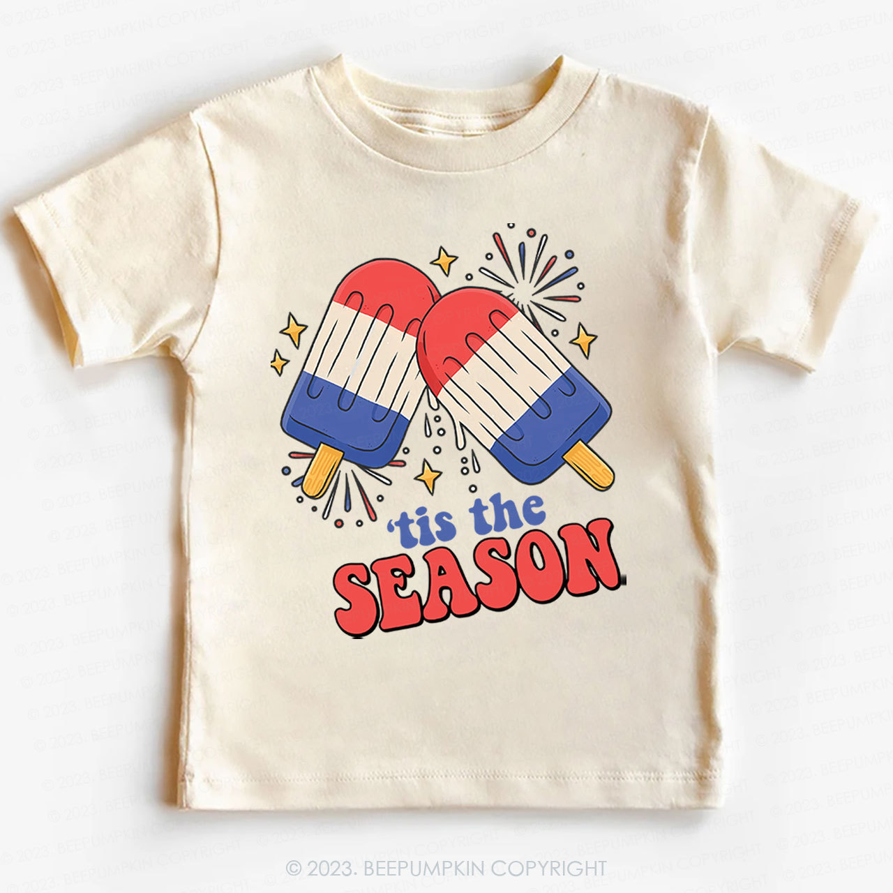 Fireworks Ice Cream Independence Day Kids Shirts