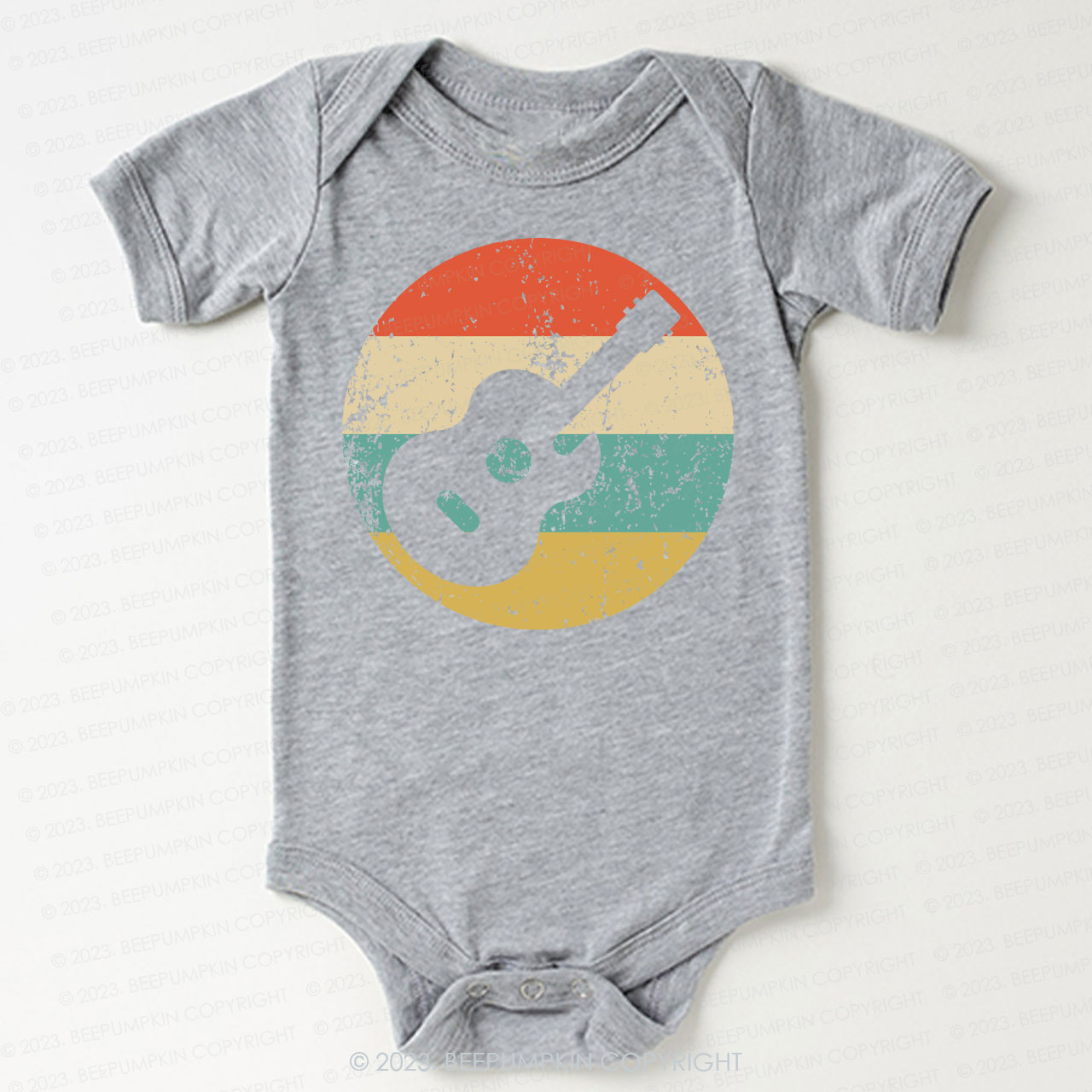 Retro Guitar Icon Bodysuit For Baby