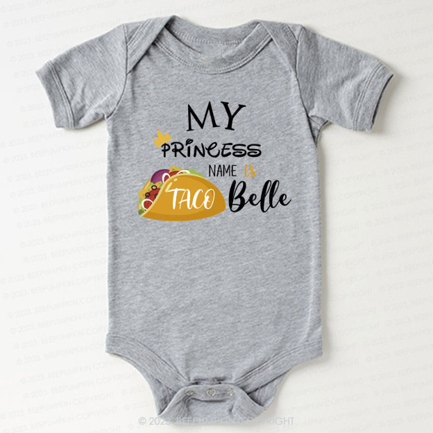 My Princess's Name Bodysuit For Baby 