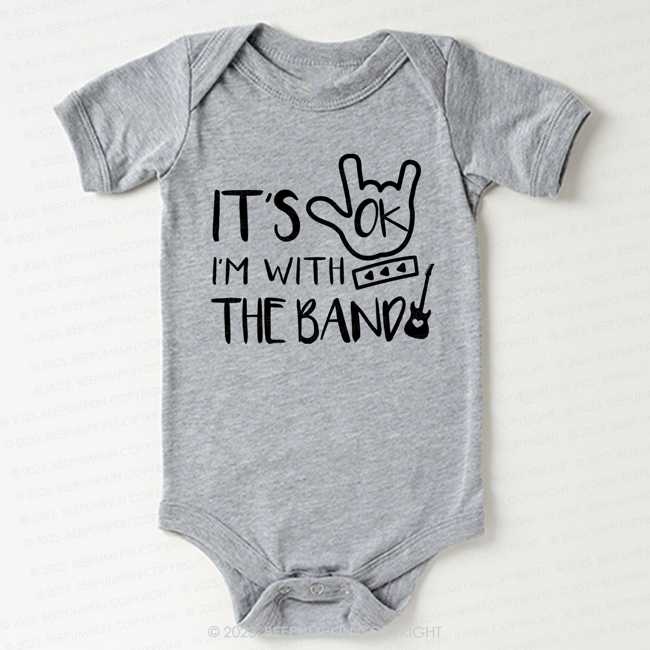 It's OK I'm with the Band Bodysuit For Baby 8