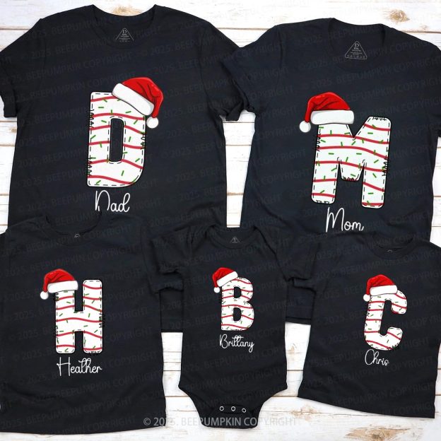 Personalized Candy Letters Name Family Matching T-Shirts Beepumpkin