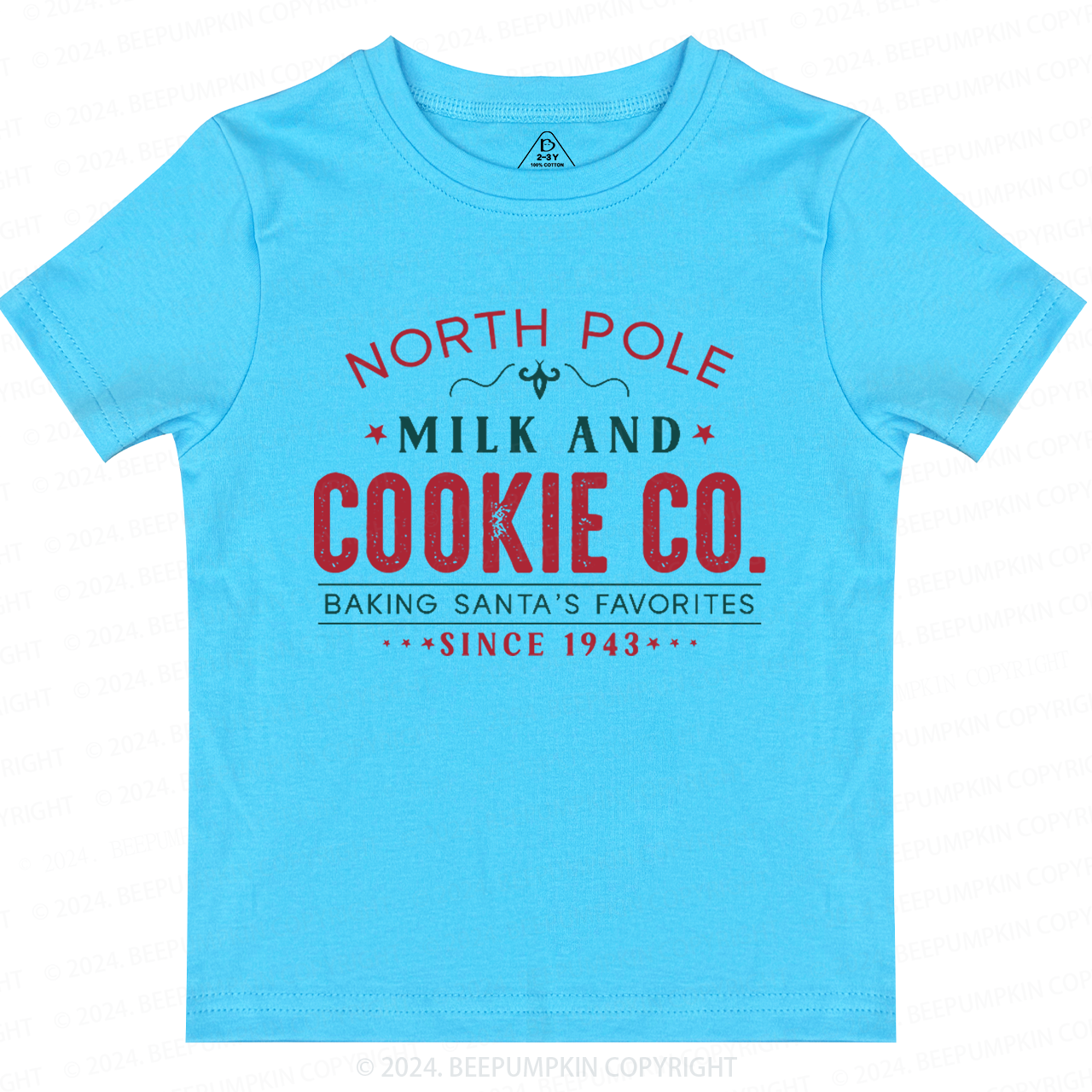 North Pole Milk And Cookie Company Christmas Toddler&Kids Tees 