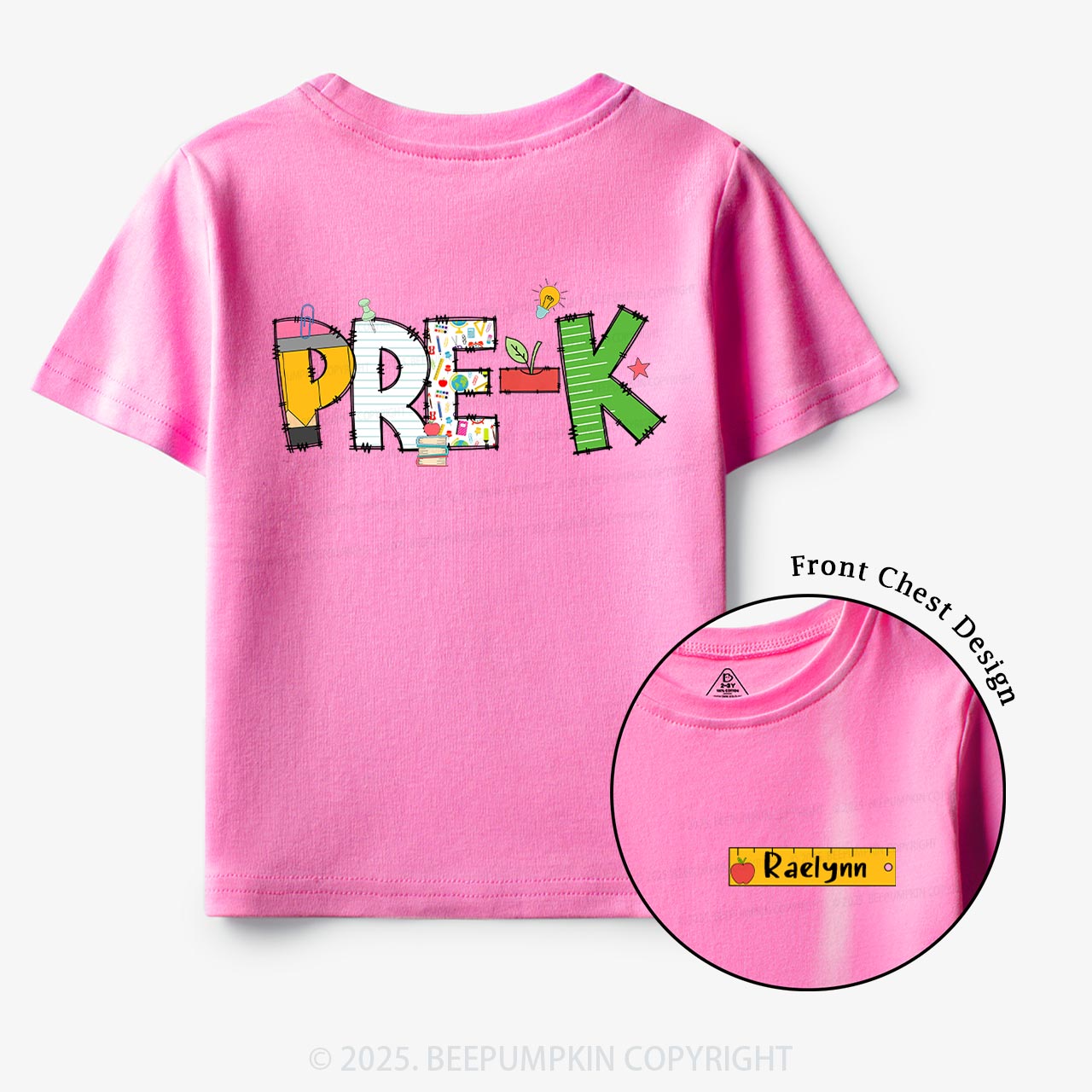 Personalized Letter Grade Toddler&Kid's Tees Beepumpkin