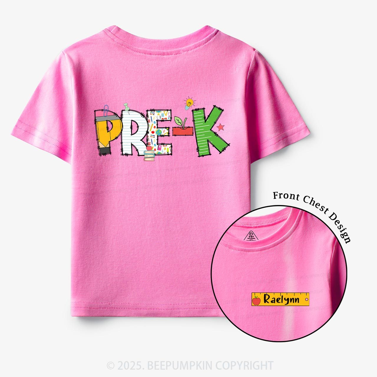 Personalized Letter Grade Toddler&Kid's Tees Beepumpkin