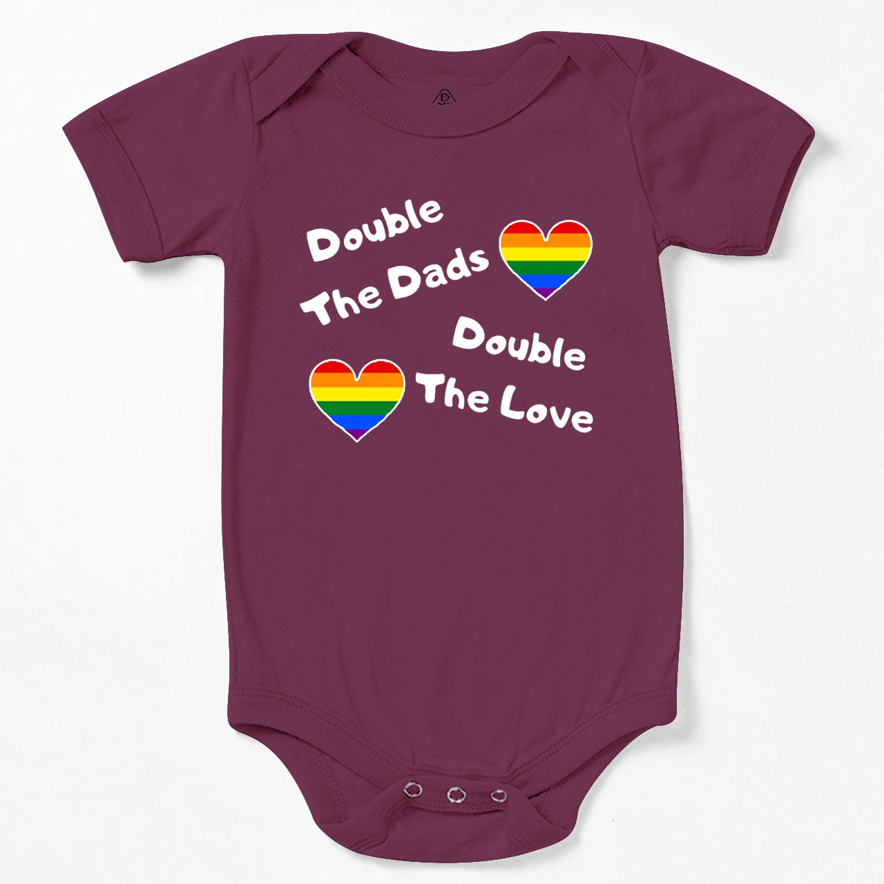Double The Dads Double The Love LGBTQ Bodysuit Beepumpkin