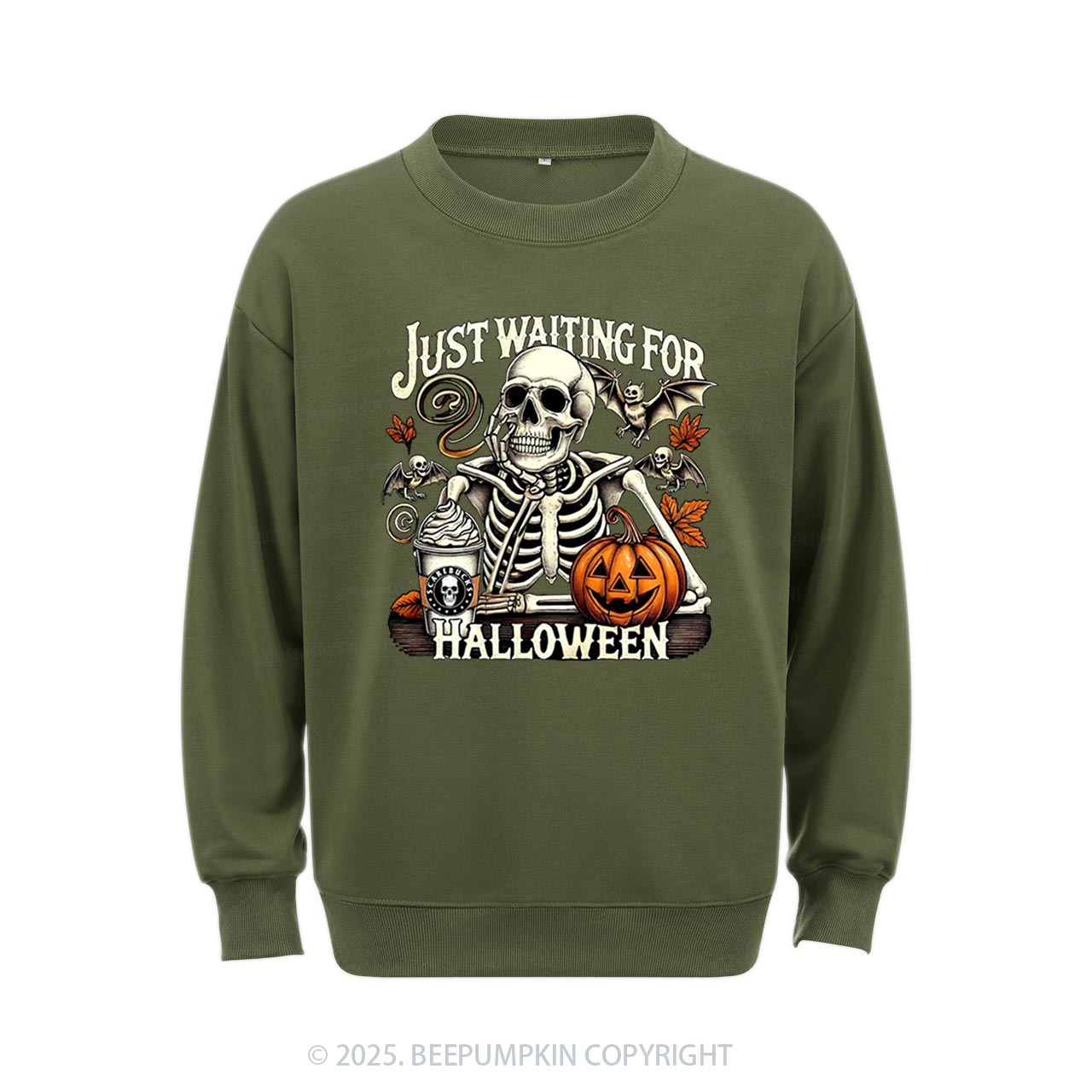 Just Waiting For Halloween Sweatshirt Beepumpkin