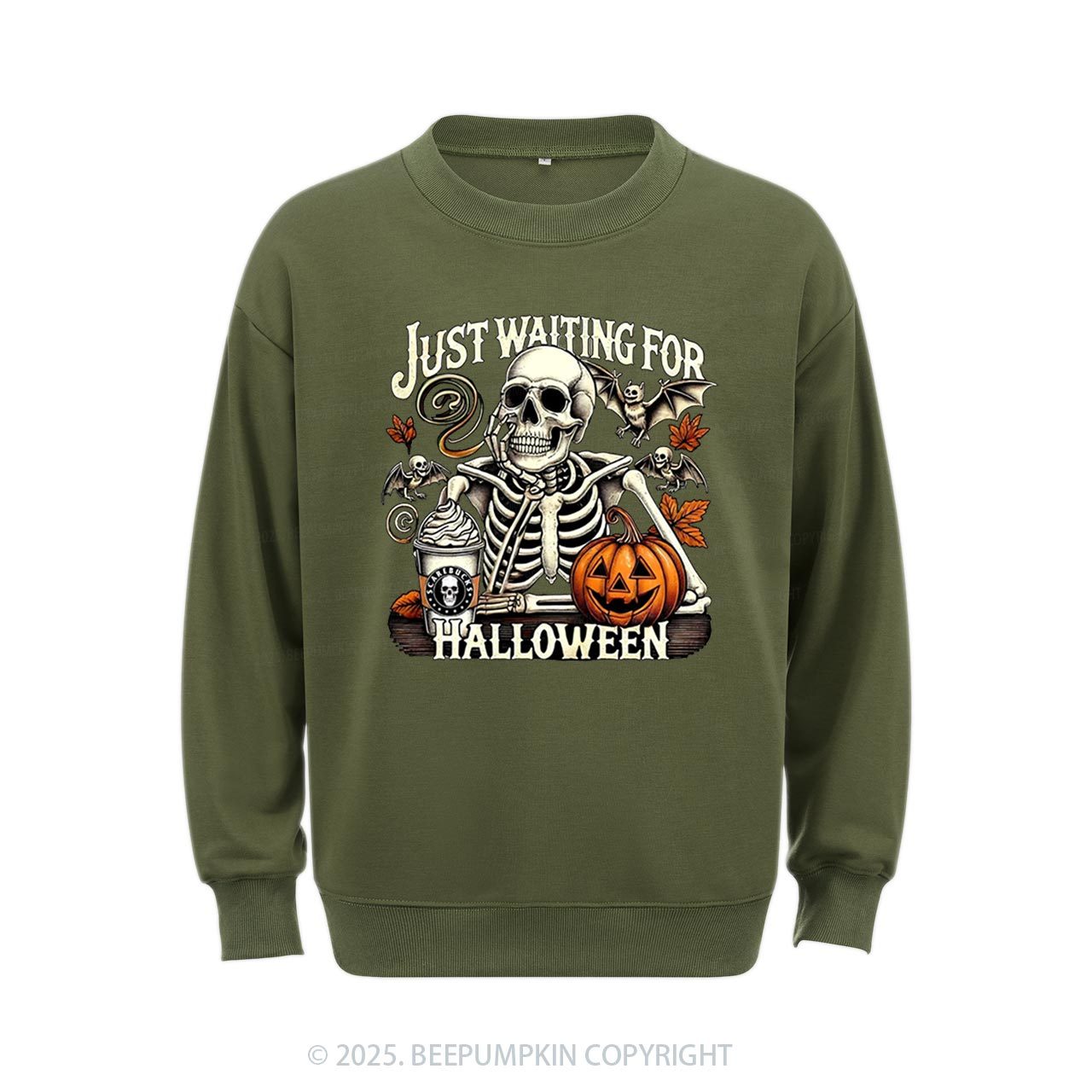 Just Waiting For Halloween Sweatshirt Beepumpkin