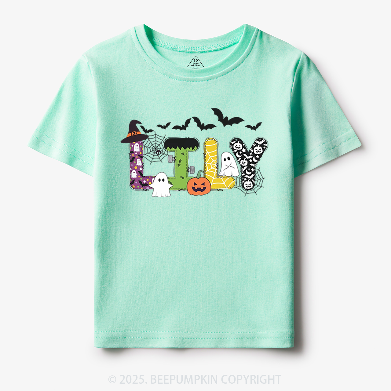 Personalized Halloween Name Toddler&Kid's Tees Beepumpkin