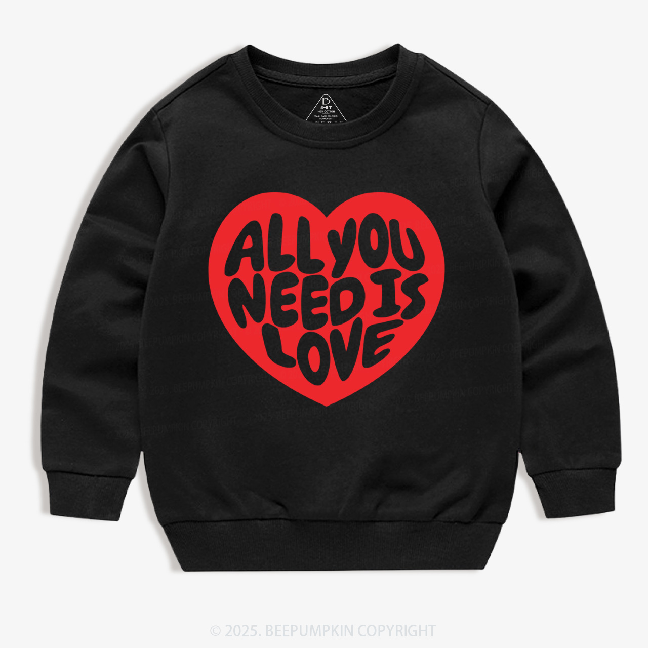 All You Need Is Love Valentine's Day Kid's Sweatshirt