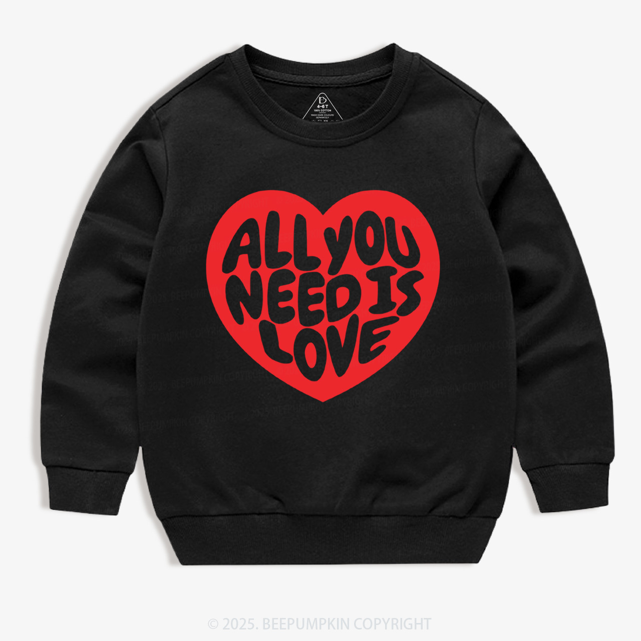 All You Need Is Love Valentine's Day Kid's Sweatshirt
