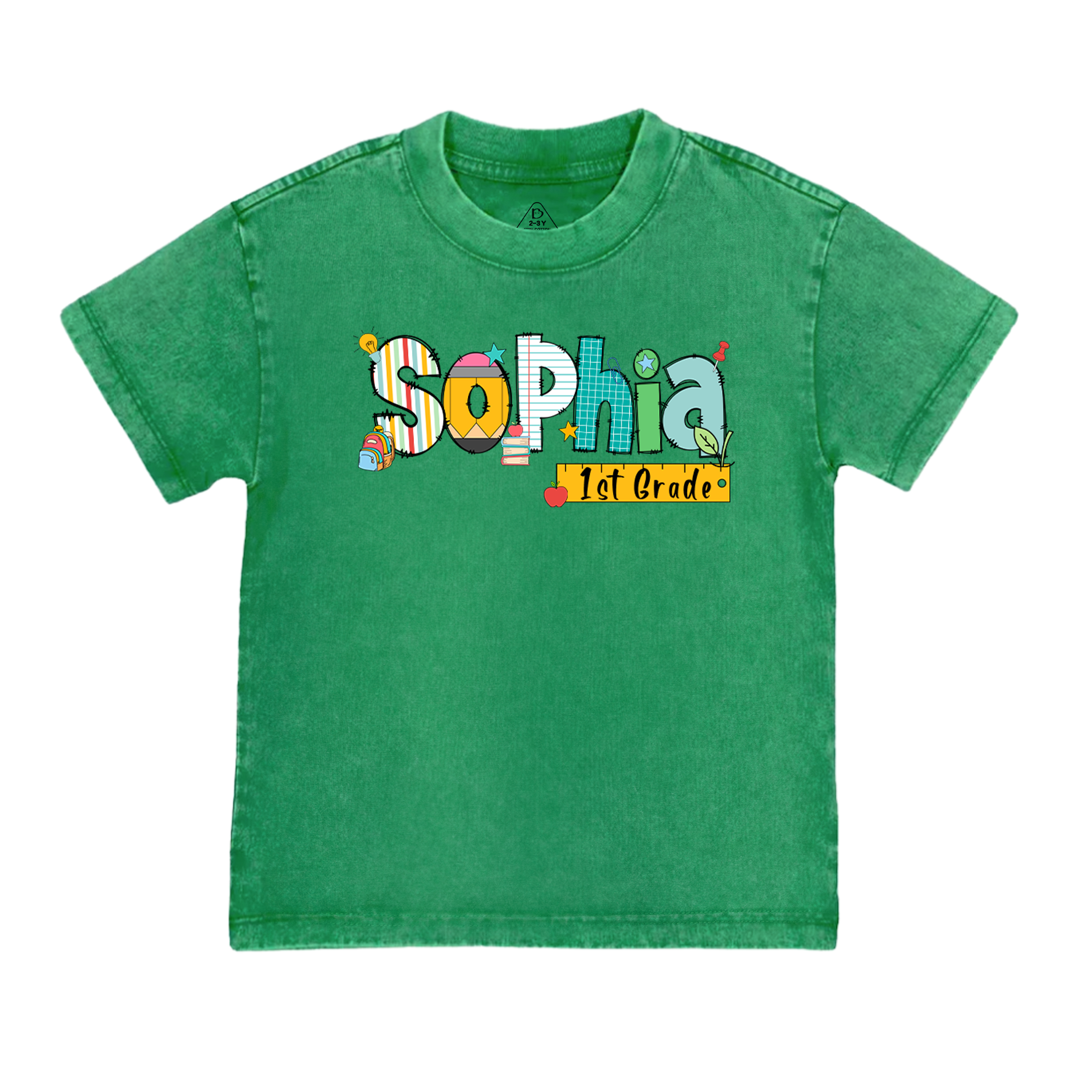 Personalized Alphabet Toddler&Kids Washed Tees