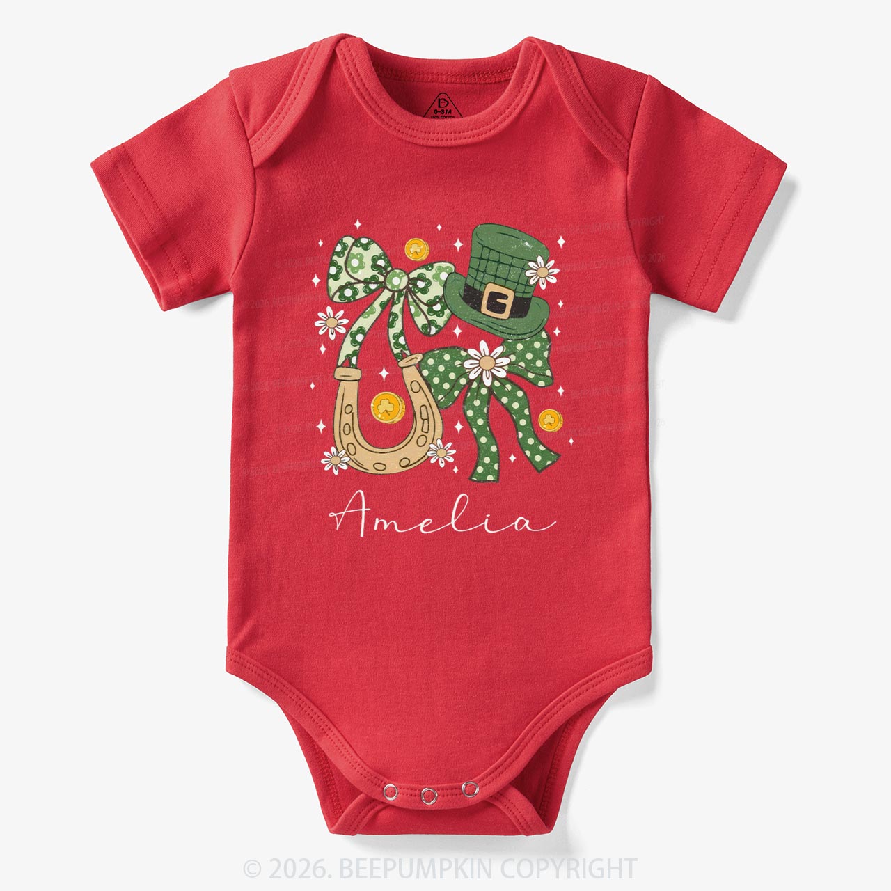 Floral Shamrock St Patrick’s Day Bodysuit