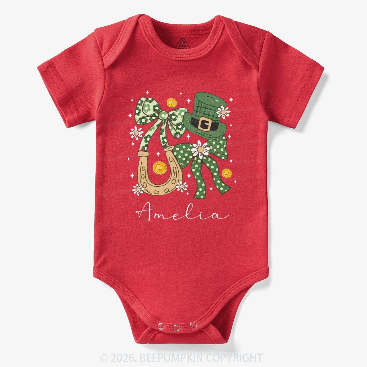 Floral Shamrock St Patrick’s Day Bodysuit