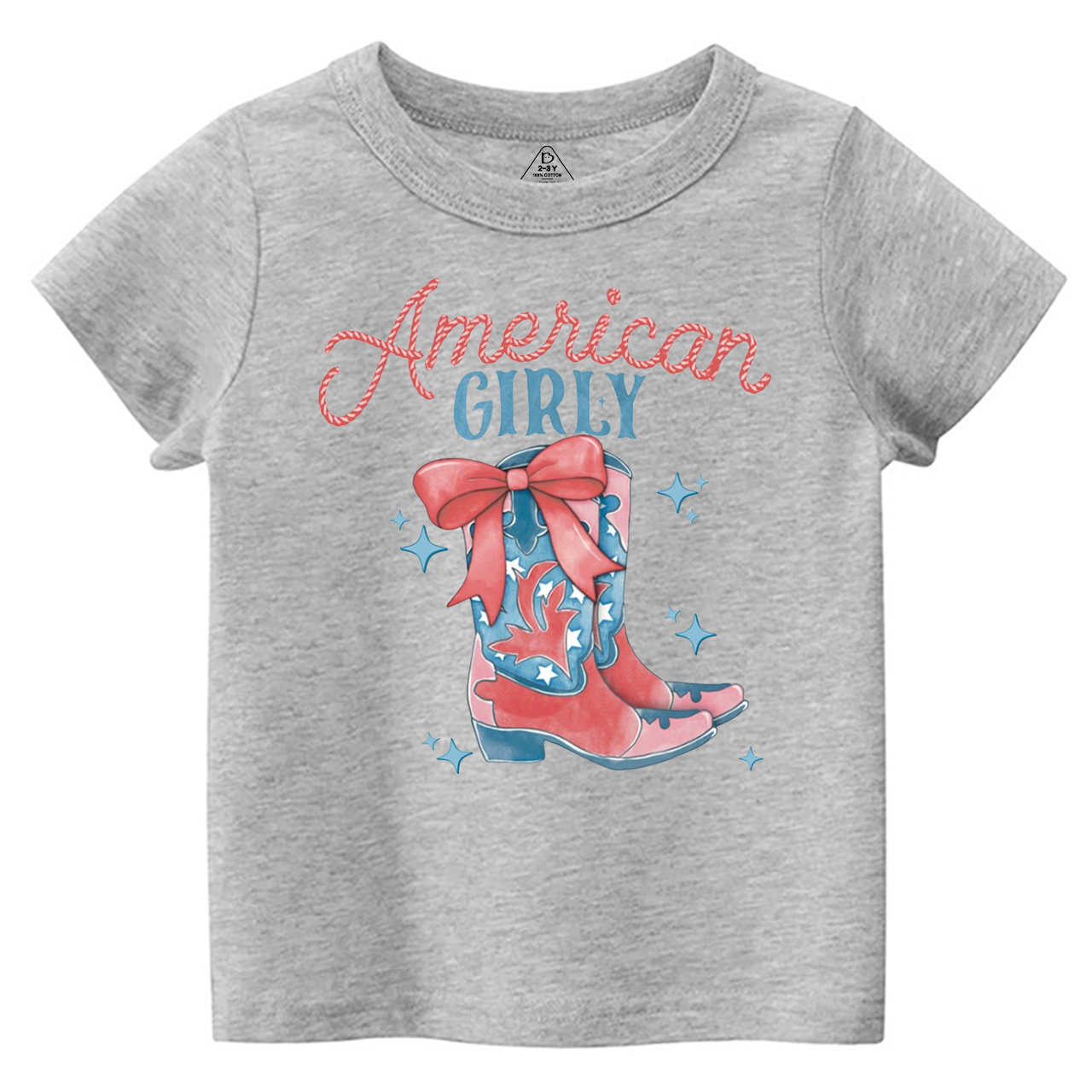 July 4th American Girly Cowgirl Toddler&Kid's Tees Beepumpkin 
