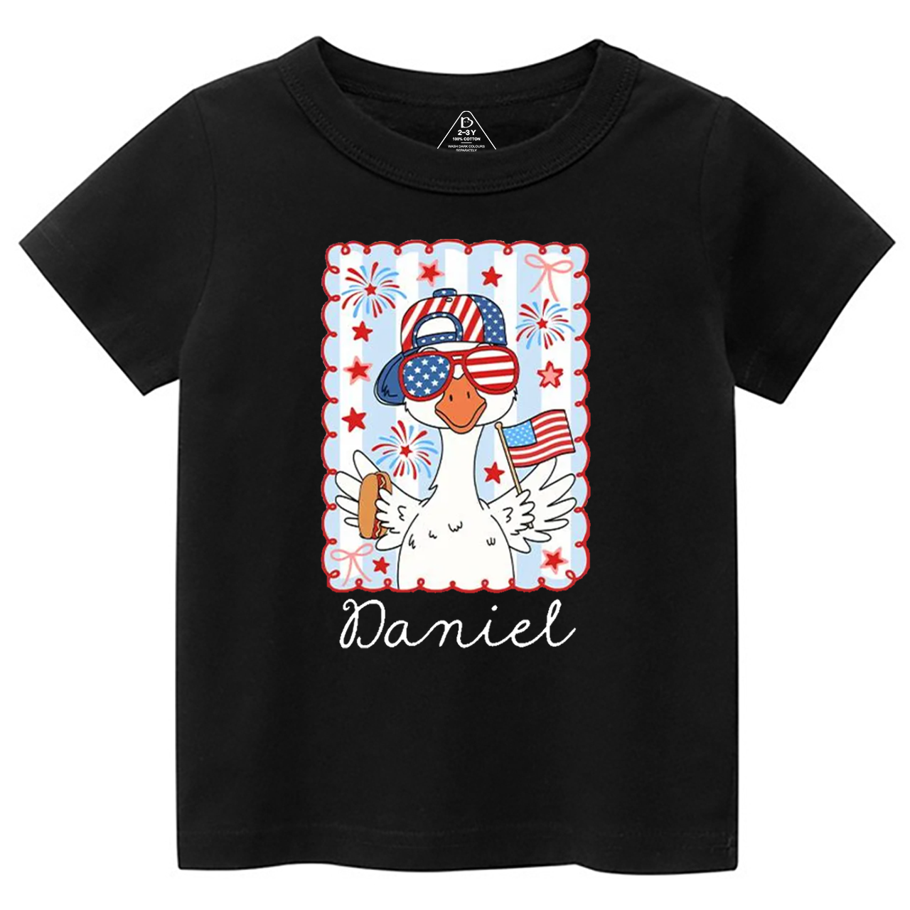 Personalized 4th Of July Goose Toddler&Kid's Tees Beepumpkin 