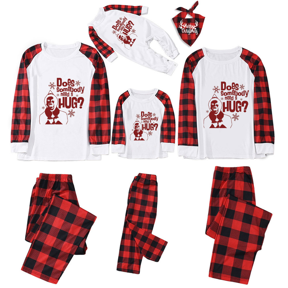 Does Somebody Need A Hug Christmas Family Pajamas