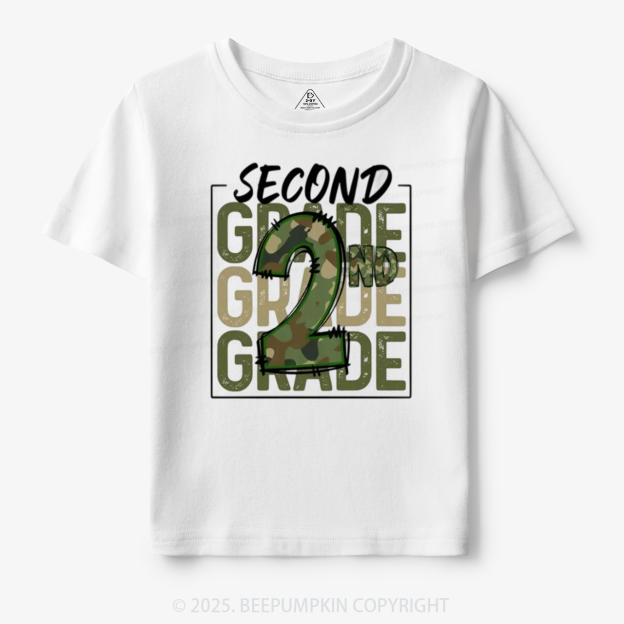 Personalized Camo Back to School Toddler&Kid's Tees Beepumpkin