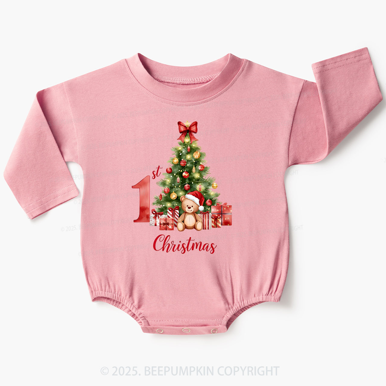 My First Christmas Baby Bubble Romper Beepumpkin