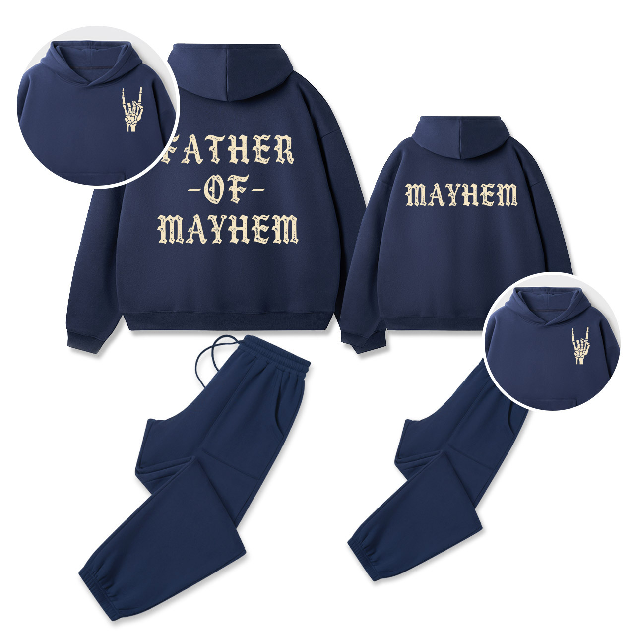 Personalized Mother Of Mayhem Family Matching Hoodie Set