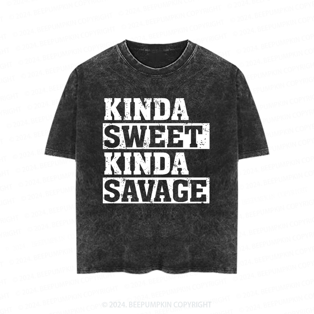 Kinda Sweet Kinda Savage Toddler&Kids Washed Tees         