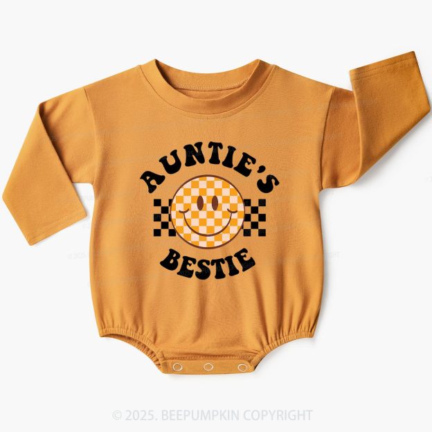 Auntie's Bestie Baby Bubble Romper Beepumpkin