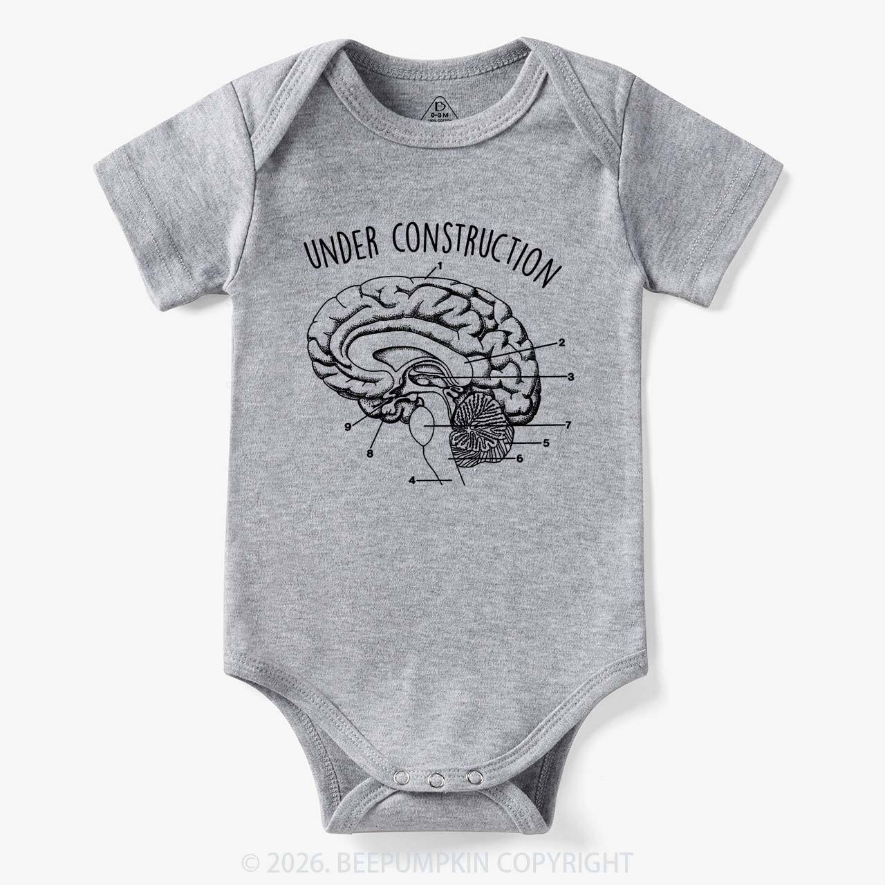 Under Construction Brain Diagram Bodysuit