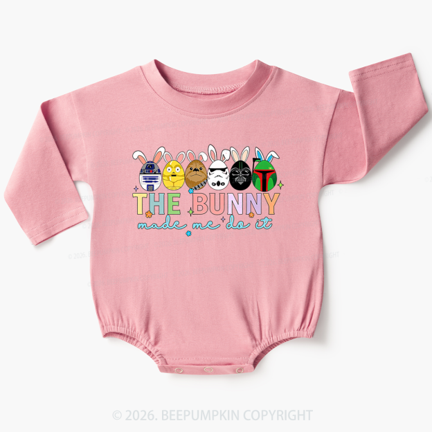 Cute Cartoon Characters Happy Easter Baby Bubble Romper Beepumpkin