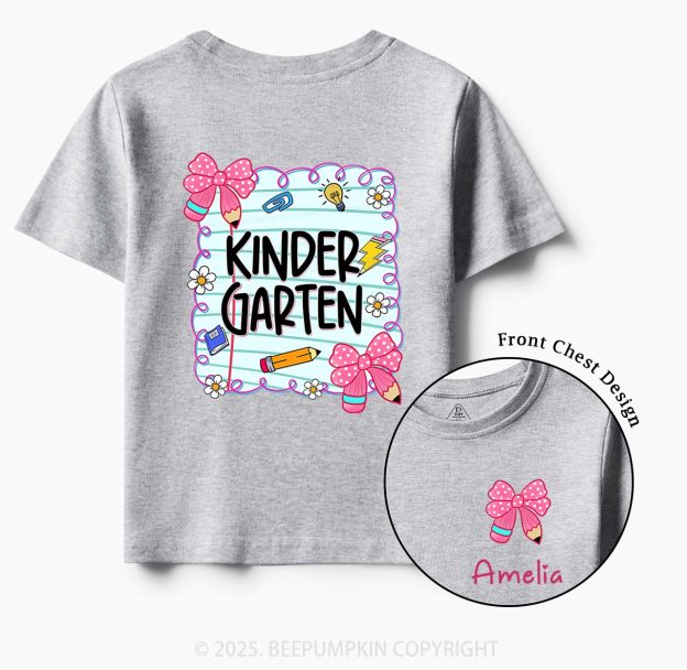 Personalized First Day Of School Toddler&Kid's Tees Beepumpkin